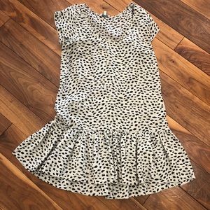 Joie Animal Print Drop Waist silk Dress size Small